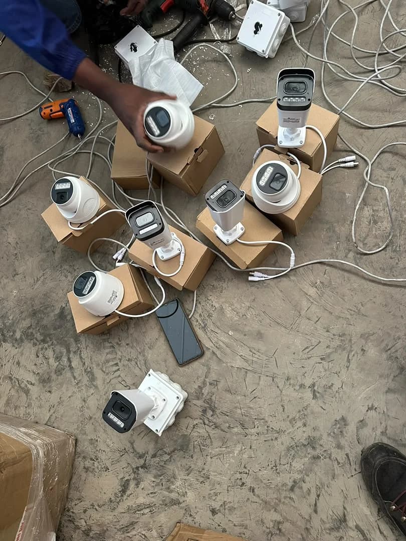 Eight CCTV cameras arranged during the Merc Pro installation